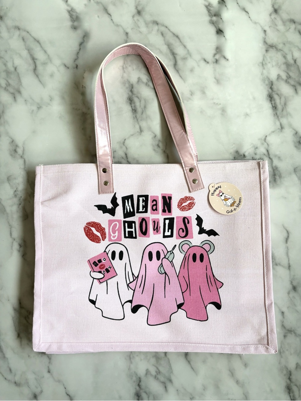 Mean Girls Inspired Cute Ghouls Pink Canvas Tote Bag